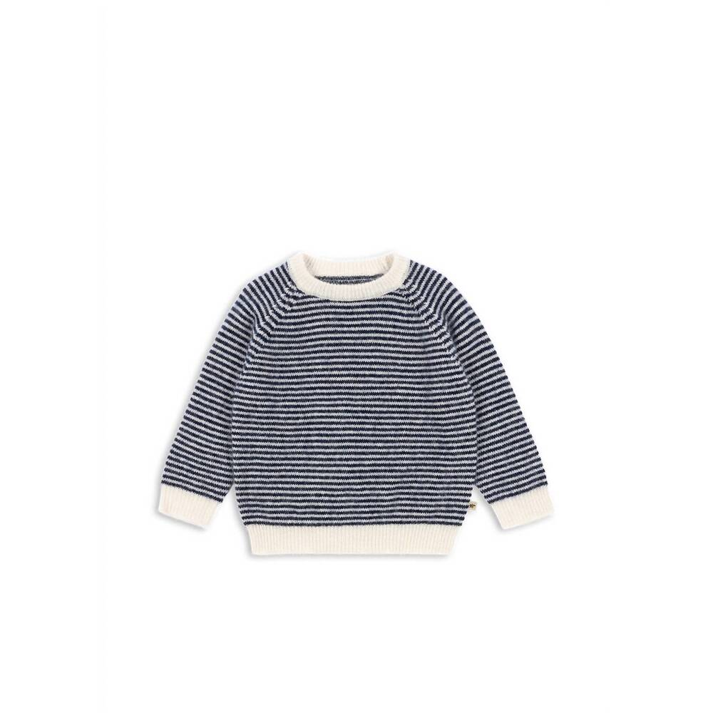 NEW KONGES SLØJD kids' berle knit sweater in blue/butter